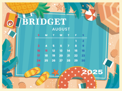 カレンダー 2025年8月